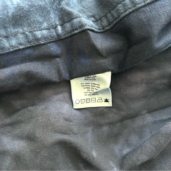 Barn Chore Coat NEW One-of-a-Kind Utility Jacket Over-Dyed Blue Size Large - Picture 16 of 16